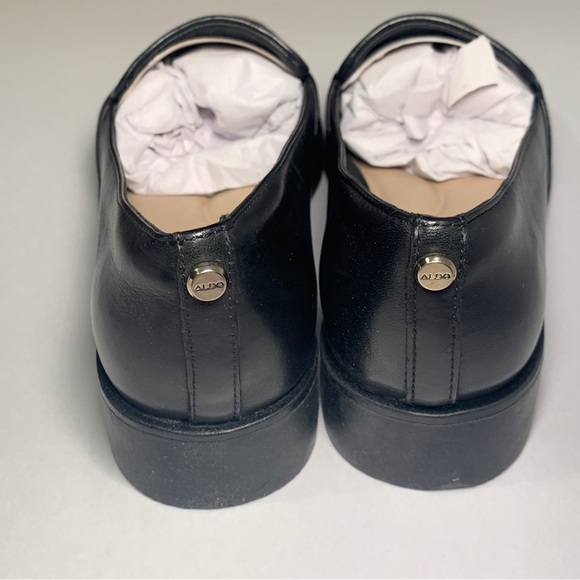 NEW ALDO Women's Slip on Black Genuine Leather Loafers Size 6 Flats Shoes - Picture 11 of 14